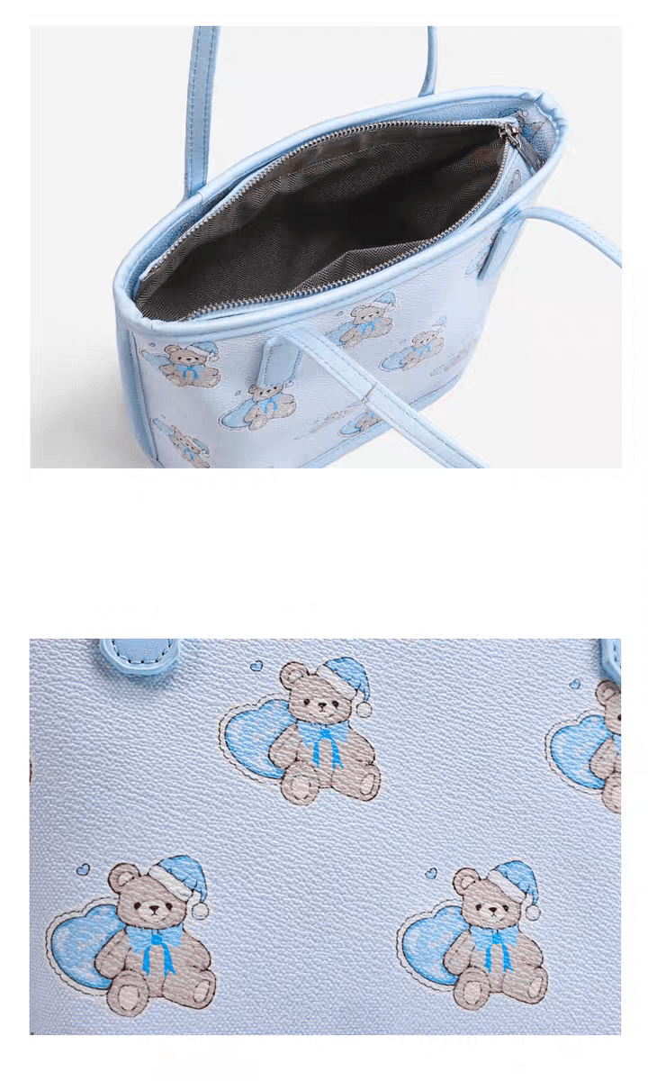 Teddy Bear PU Leather Bag - ArtGalleryZen