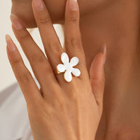 Thumbnail for Temperament Enamel Flower Pearl Ring