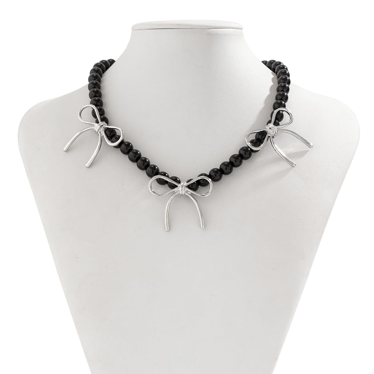 Temperament Tiny Bowknot Pearl Chain Choker Necklace - ArtGalleryZen