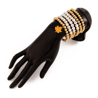 Thumbnail for Thanksgiving Theme Maple Leaf Charm Letter Acrylic Beaded Bracelet Set - ArtGalleryZen