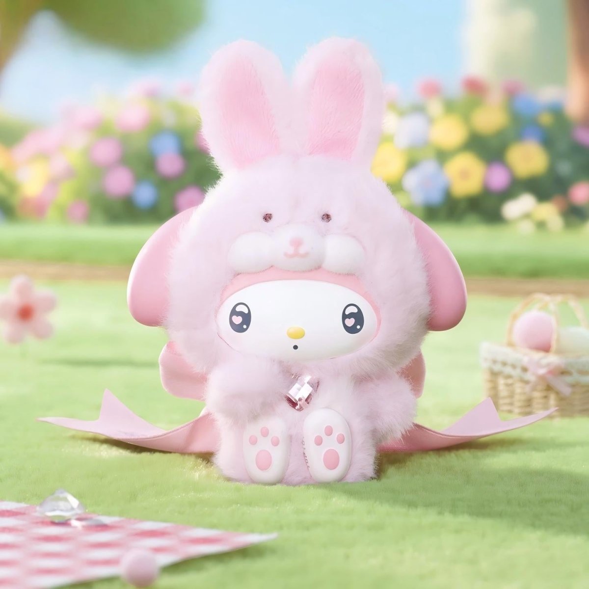 TOPTOY Sanrio Diamond Bunny Baby Series Plush Keychain Doll Blind Box - ArtGalleryZen