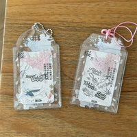 Thumbnail for Transparent Sakura Cherry Blossom Photocard Holder Keychain Kpop - ArtGalleryZen