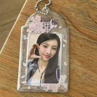 Thumbnail for Transparent Sakura Cherry Blossom Photocard Holder Keychain Kpop - ArtGalleryZen