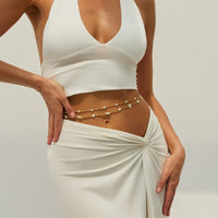 Thumbnail for Trendy 2pcs Pearl Starfish Seed Beaded Waist Chain Set - ArtGalleryZen