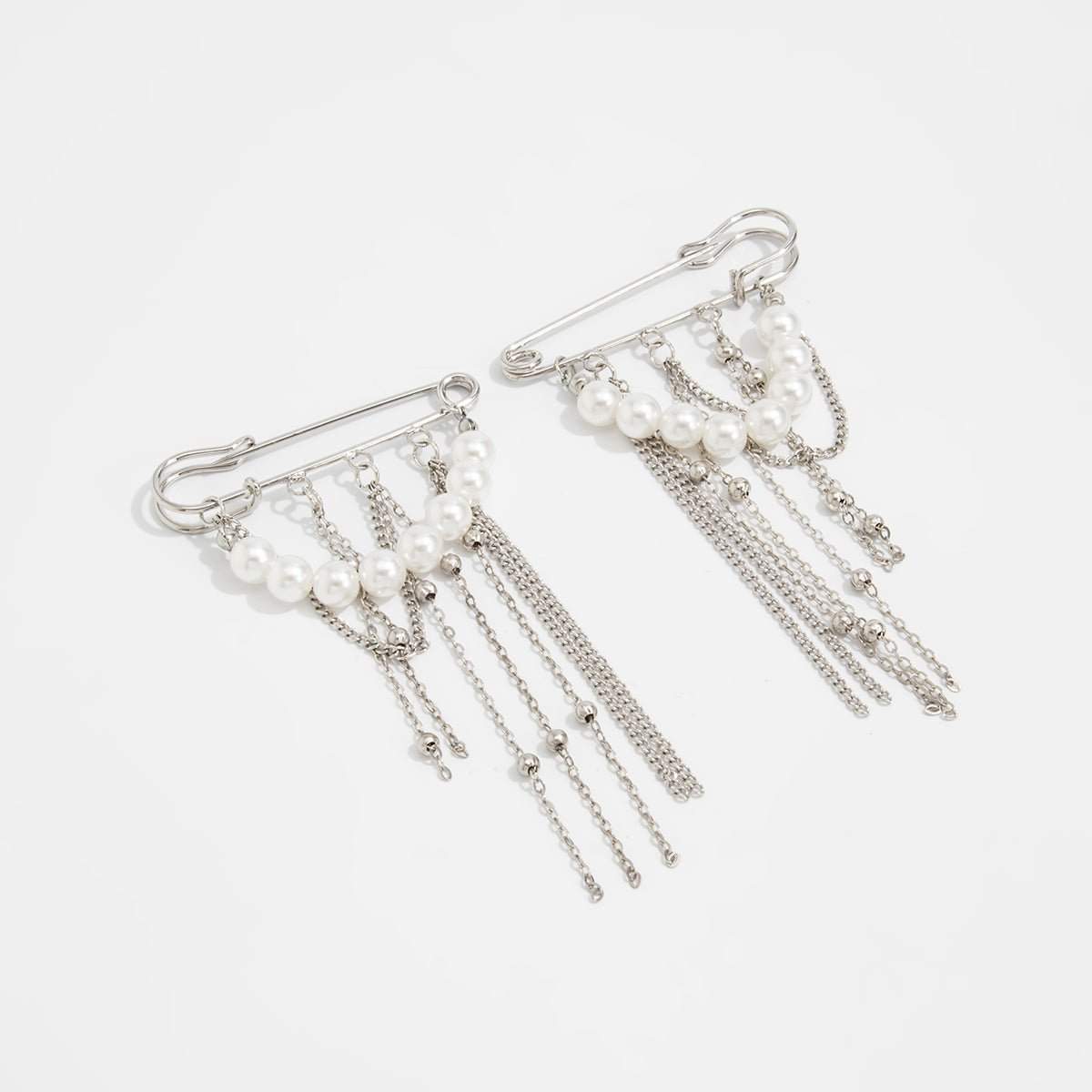 Trendy 2pcs Pearl Tassel Trouser Pin Set - ArtGalleryZen