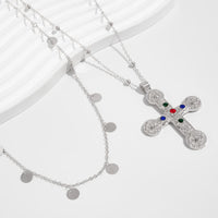 Thumbnail for Trendy 2pcs Rhinestone Inlaid Cross Pendant Sequin Tassel Belly Chain Set - ArtGalleryZen