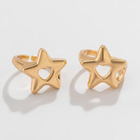 Thumbnail for Trendy 2Pcs Star Hollow Heart Open Ring Set - ArtGalleryZen
