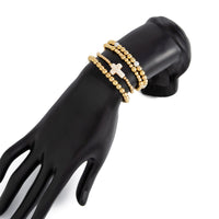 Thumbnail for Trendy 4pcs Cross Charm Ball Chain Bracelet Set - ArtGalleryZen