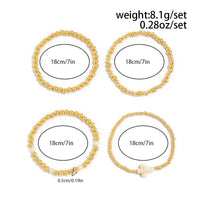 Thumbnail for Trendy 4pcs Cross Charm Ball Chain Bracelet Set - ArtGalleryZen