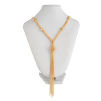 Thumbnail for Trendy Ball Charm Long Tassel Chain Y Necklace