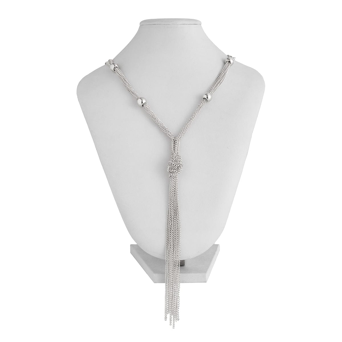 Trendy Ball Charm Long Tassel Chain Y Necklace