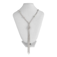 Thumbnail for Trendy Ball Charm Long Tassel Chain Y Necklace