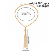 Thumbnail for Trendy Ball Charm Long Tassel Chain Y Necklace