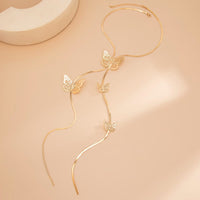 Thumbnail for Trendy Butterfly Charm Snake Chain Y Necklace - ArtGalleryZen