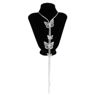 Thumbnail for Trendy Butterfly Charm Snake Chain Y Necklace - ArtGalleryZen