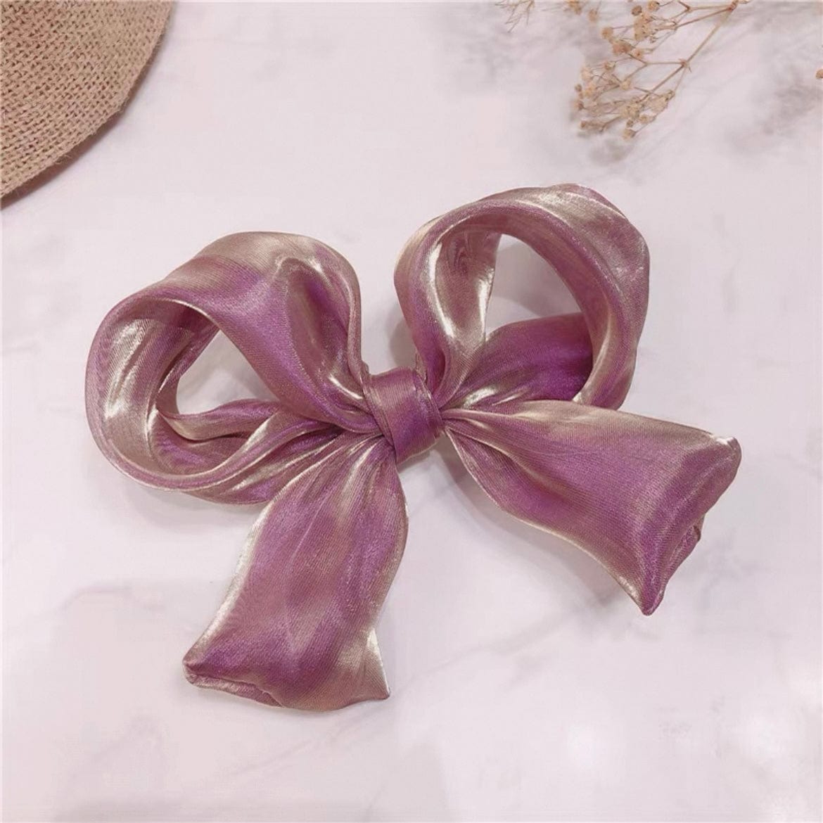 Trendy Chiffon Bowknot Hair Clip - ArtGalleryZen