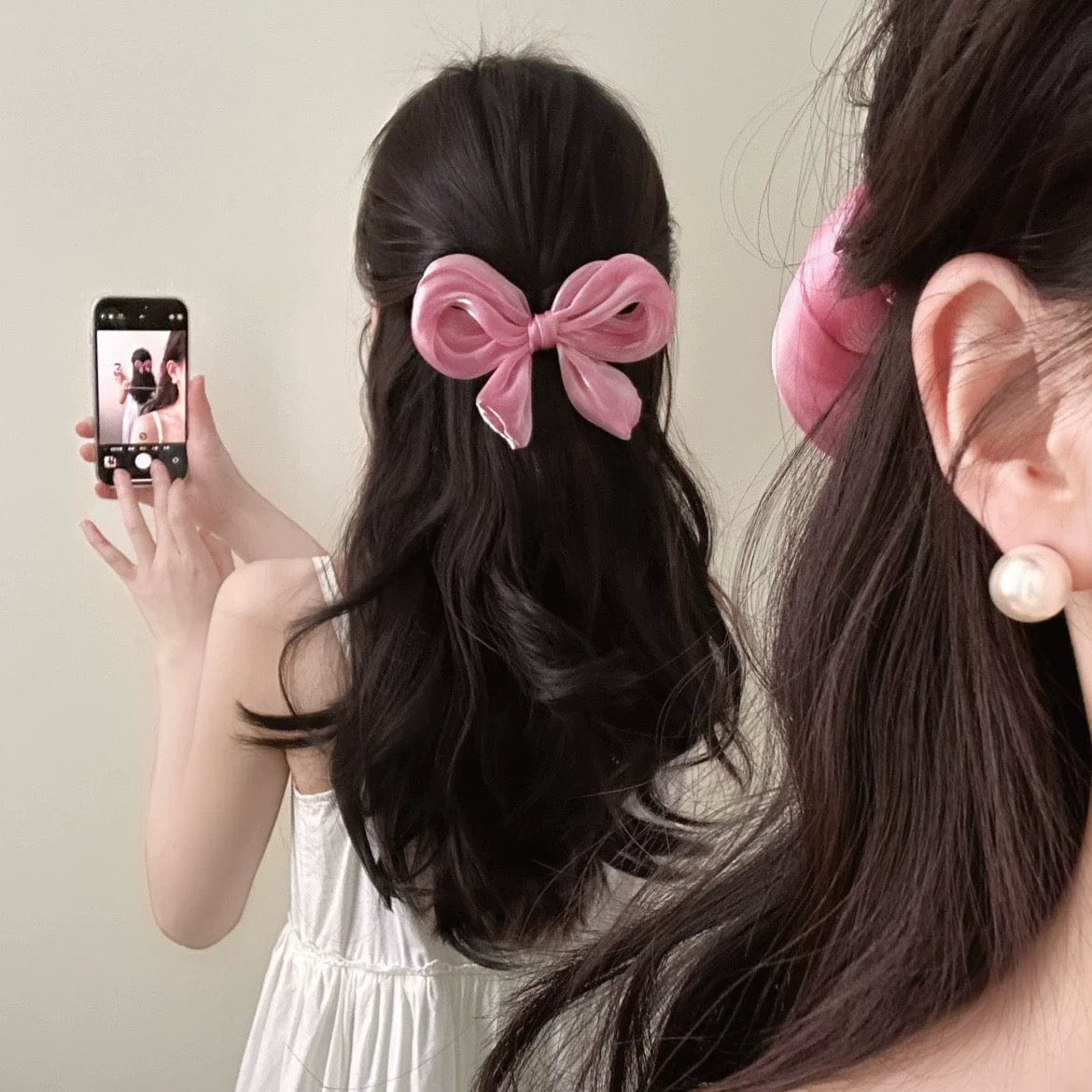 Trendy Chiffon Bowknot Hair Clip - ArtGalleryZen