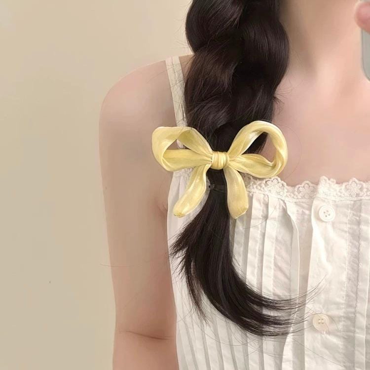 Trendy Chiffon Bowknot Hair Clip - ArtGalleryZen