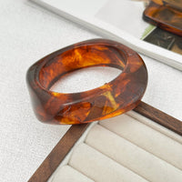 Thumbnail for Trendy Chunky Gold Foil Amber Bangle Bracelet - ArtGalleryZen