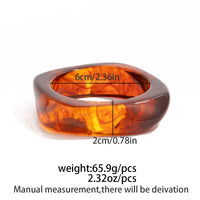 Thumbnail for Trendy Chunky Gold Foil Amber Bangle Bracelet - ArtGalleryZen