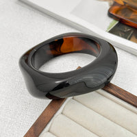 Thumbnail for Trendy Chunky Gold Foil Amber Bangle Bracelet - ArtGalleryZen