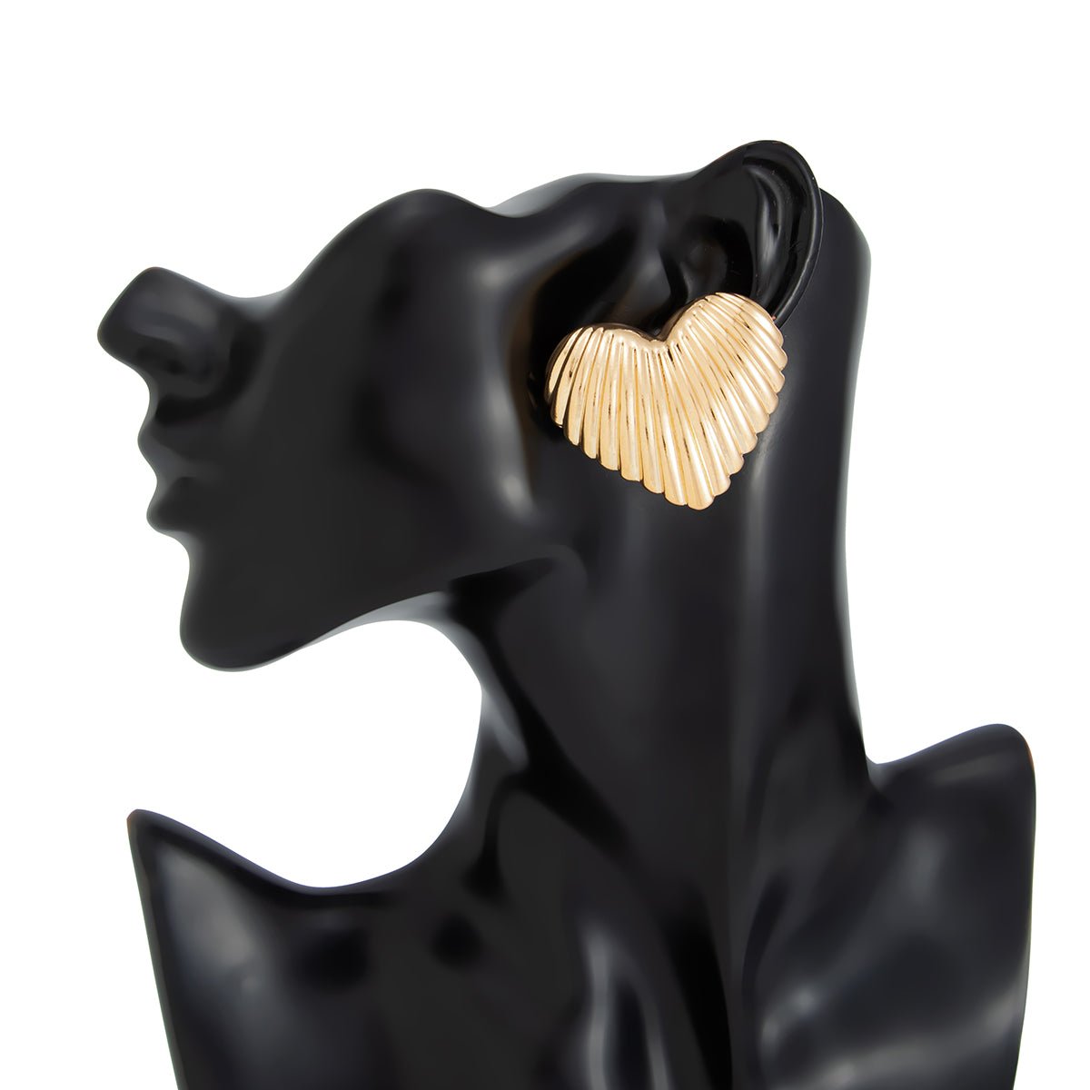 Trendy Chunky Heart Stud Earrings - ArtGalleryZen