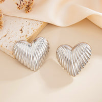 Thumbnail for Trendy Chunky Heart Stud Earrings - ArtGalleryZen
