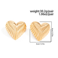 Thumbnail for Trendy Chunky Heart Stud Earrings - ArtGalleryZen
