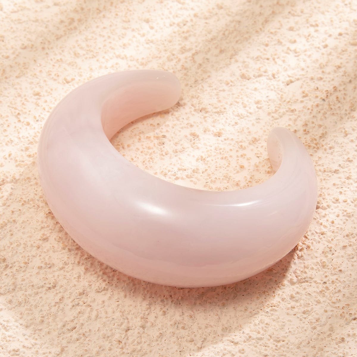 Trendy Chunky Resin Open Wide Cuff Bangle Bracelet - ArtGalleryZen