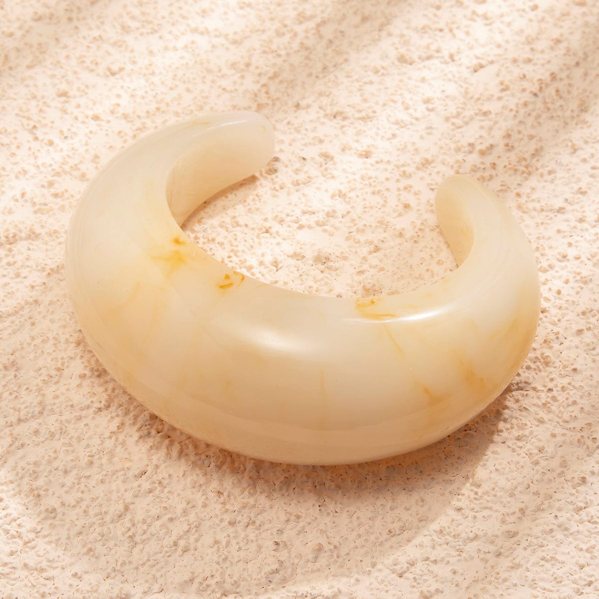 Trendy Chunky Resin Open Wide Cuff Bangle Bracelet - ArtGalleryZen