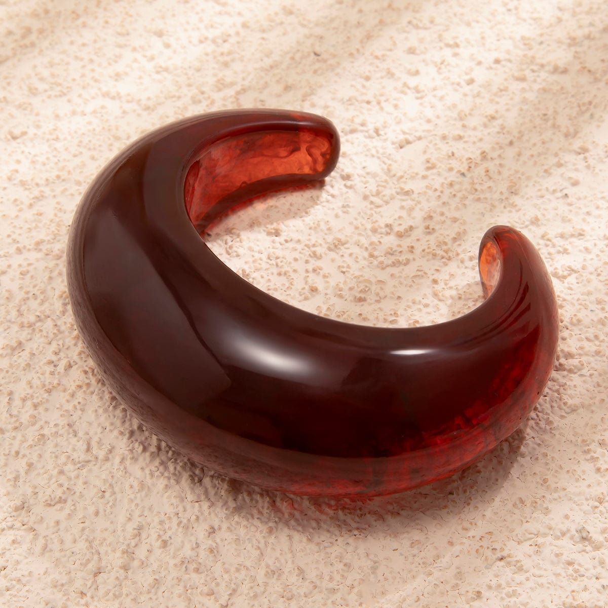 Trendy Chunky Resin Open Wide Cuff Bangle Bracelet - ArtGalleryZen