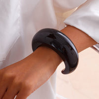Thumbnail for Trendy Chunky Resin Open Wide Cuff Bangle Bracelet - ArtGalleryZen