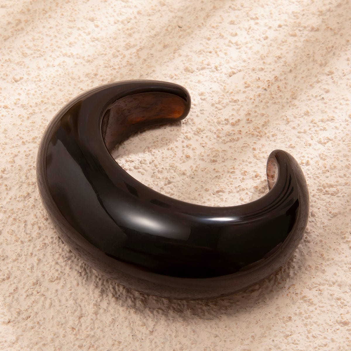 Trendy Chunky Resin Open Wide Cuff Bangle Bracelet - ArtGalleryZen