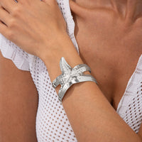 Thumbnail for Trendy Chunky Starfish Bangle Bracelet - ArtGalleryZen