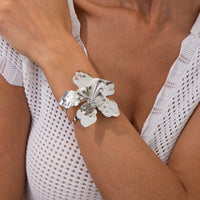 Thumbnail for Trendy Chunky Textured Flower Arm Cuff - ArtGalleryZen