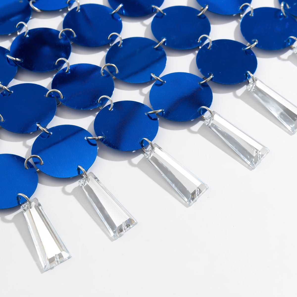 Trendy Colorful Lingerie Halter Top Backless Glitter Tassel Sequins Bra - ArtGalleryZen