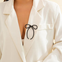 Thumbnail for Trendy Crystal Beaded Bowknot Pin Brooch - ArtGalleryZen