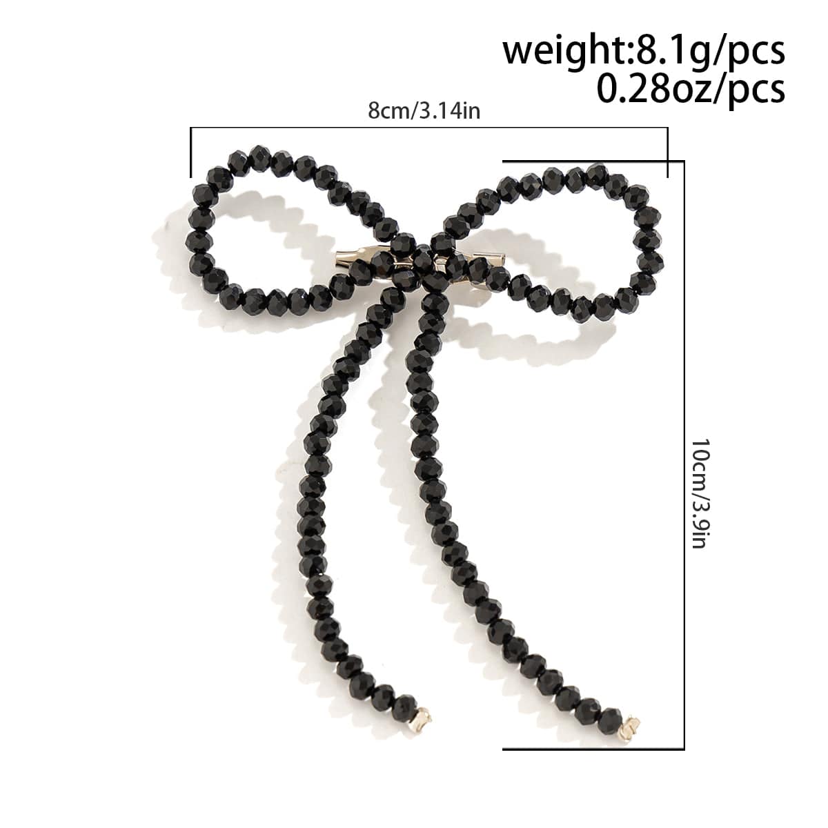 Trendy Crystal Beaded Bowknot Pin Brooch - ArtGalleryZen