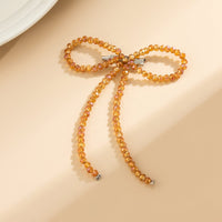 Thumbnail for Trendy Crystal Beaded Bowknot Pin Brooch