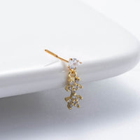 Thumbnail for Trendy CZ Inlaid Snake Heart Butterfly Dangle Stainless Steel Nose Piercing Nose Stud - ArtGalleryZen