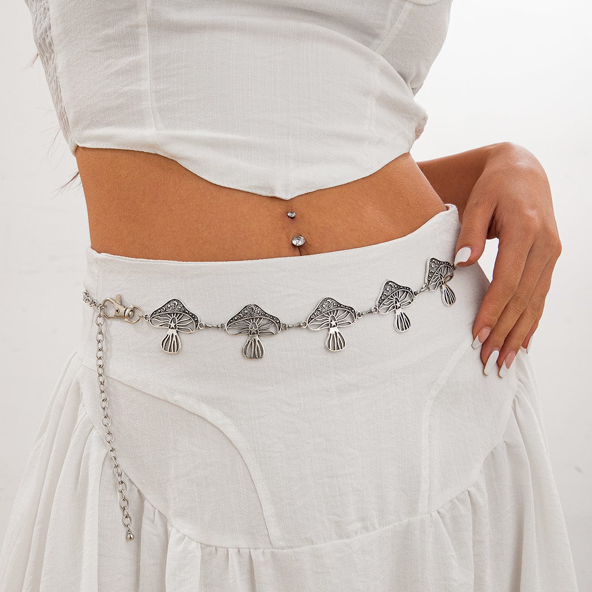 Trendy Dainty Mushroom Waist Chain