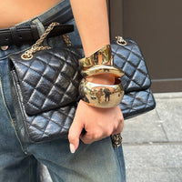 Thumbnail for Trendy Geometric Glossy Open Bangle Bracelet - ArtGalleryZen