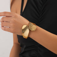 Thumbnail for Trendy Geometric Glossy Open Bangle Bracelet