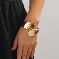 Thumbnail for Trendy Geometric Glossy Open Bangle Bracelet