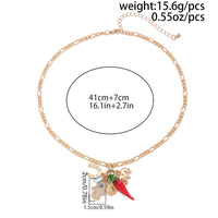 Thumbnail for Trendy Glass Chili Evil Eye Lucky Horseshoe Pendant Necklace - ArtGalleryZen