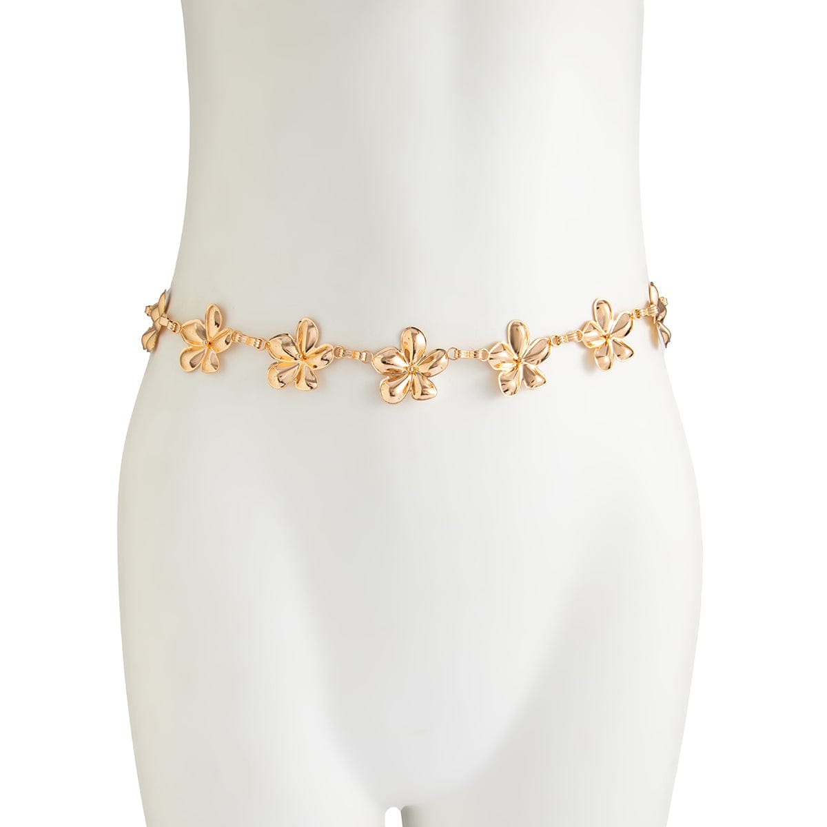Trendy Gold Plated Flower Waist Chain - ArtGalleryZen