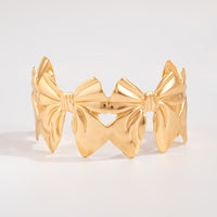 Thumbnail for Trendy Gold Silver Plated Bowknot Arm Cuff - ArtGalleryZen