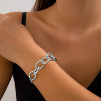 Thumbnail for Trendy Gold Silver Plated Cable Chain Bracelet - ArtGalleryZen