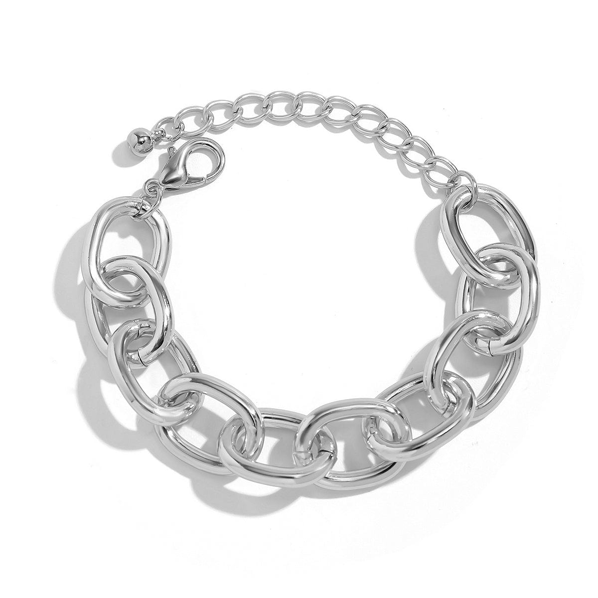 Trendy Gold Silver Plated Cable Chain Bracelet - ArtGalleryZen