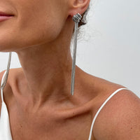 Thumbnail for Trendy Gold Silver Plated Chain Tassel Stud Earrings - ArtGalleryZen